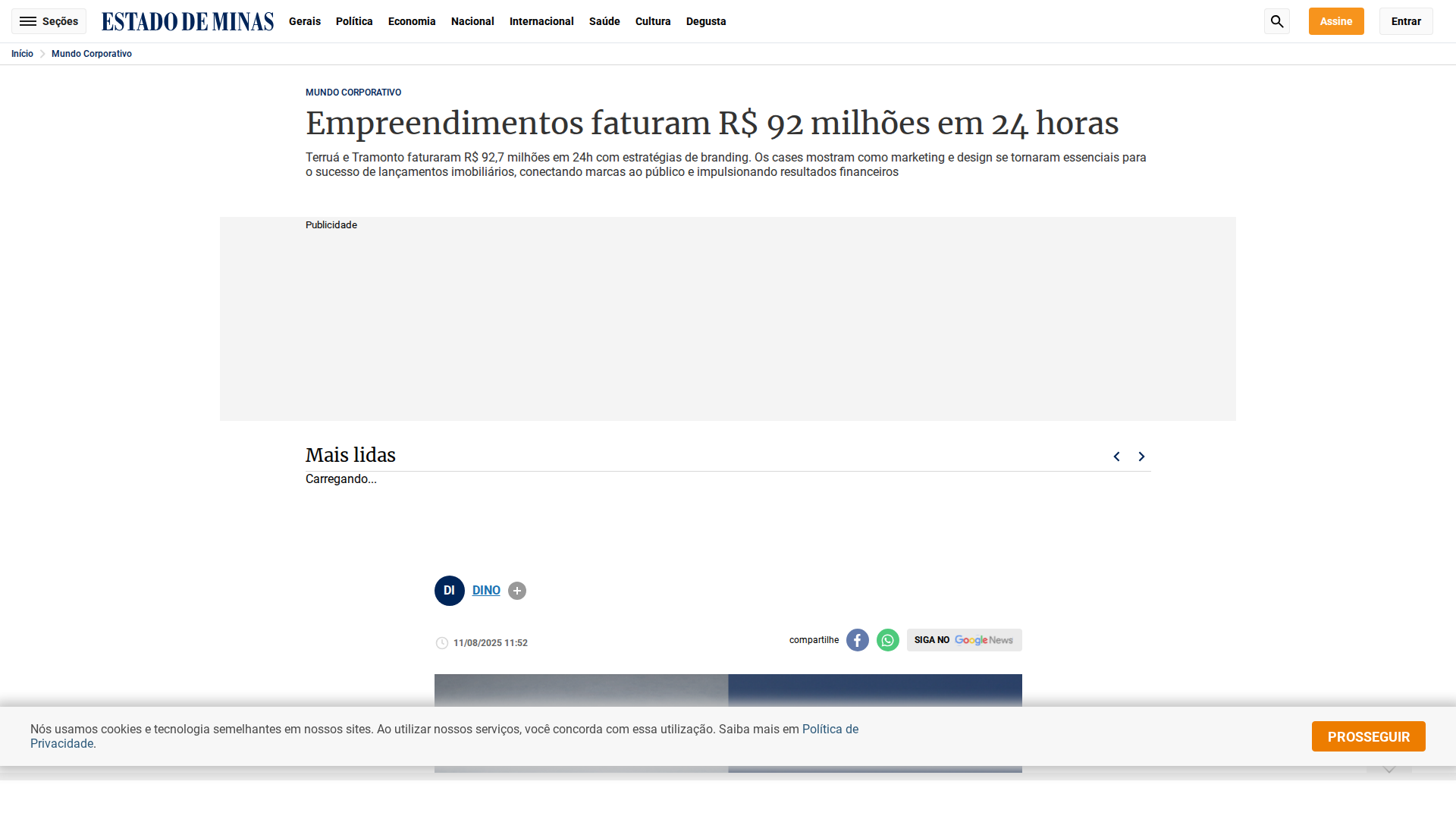 Noticia de Estado de Minas