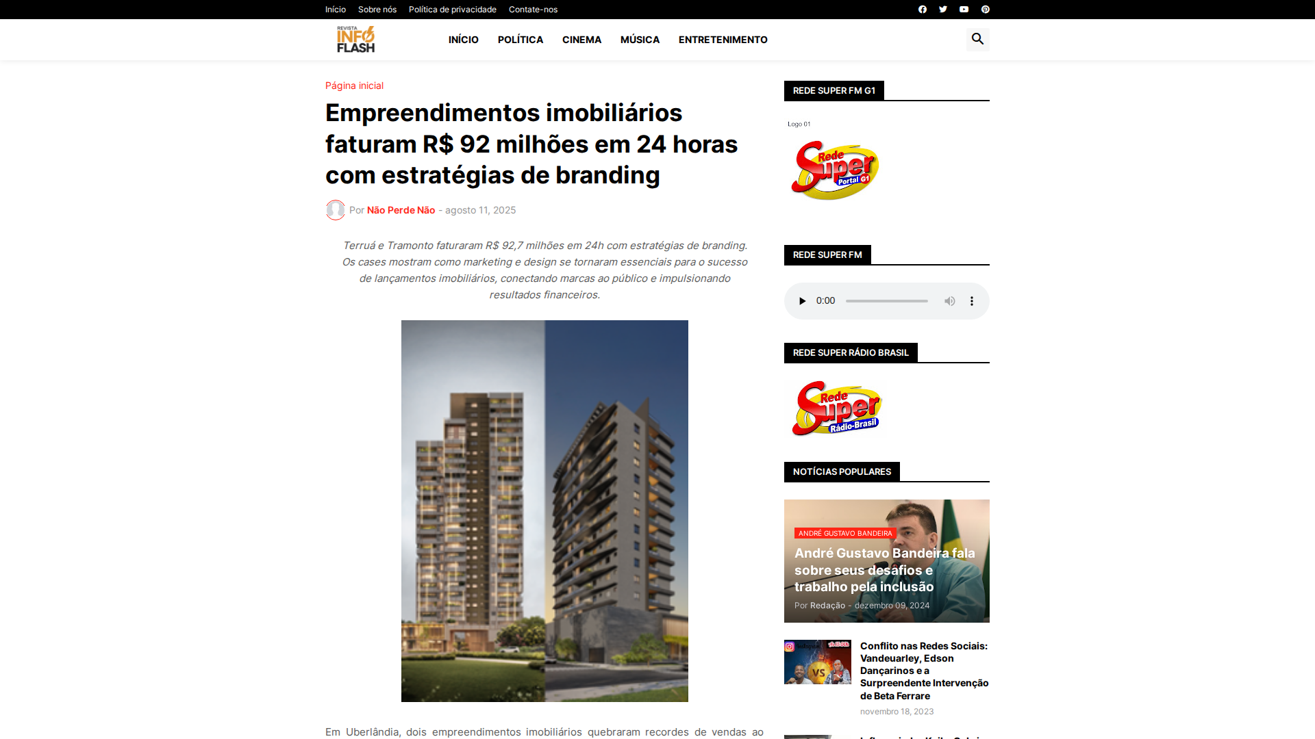Noticia de Revistainfoflash