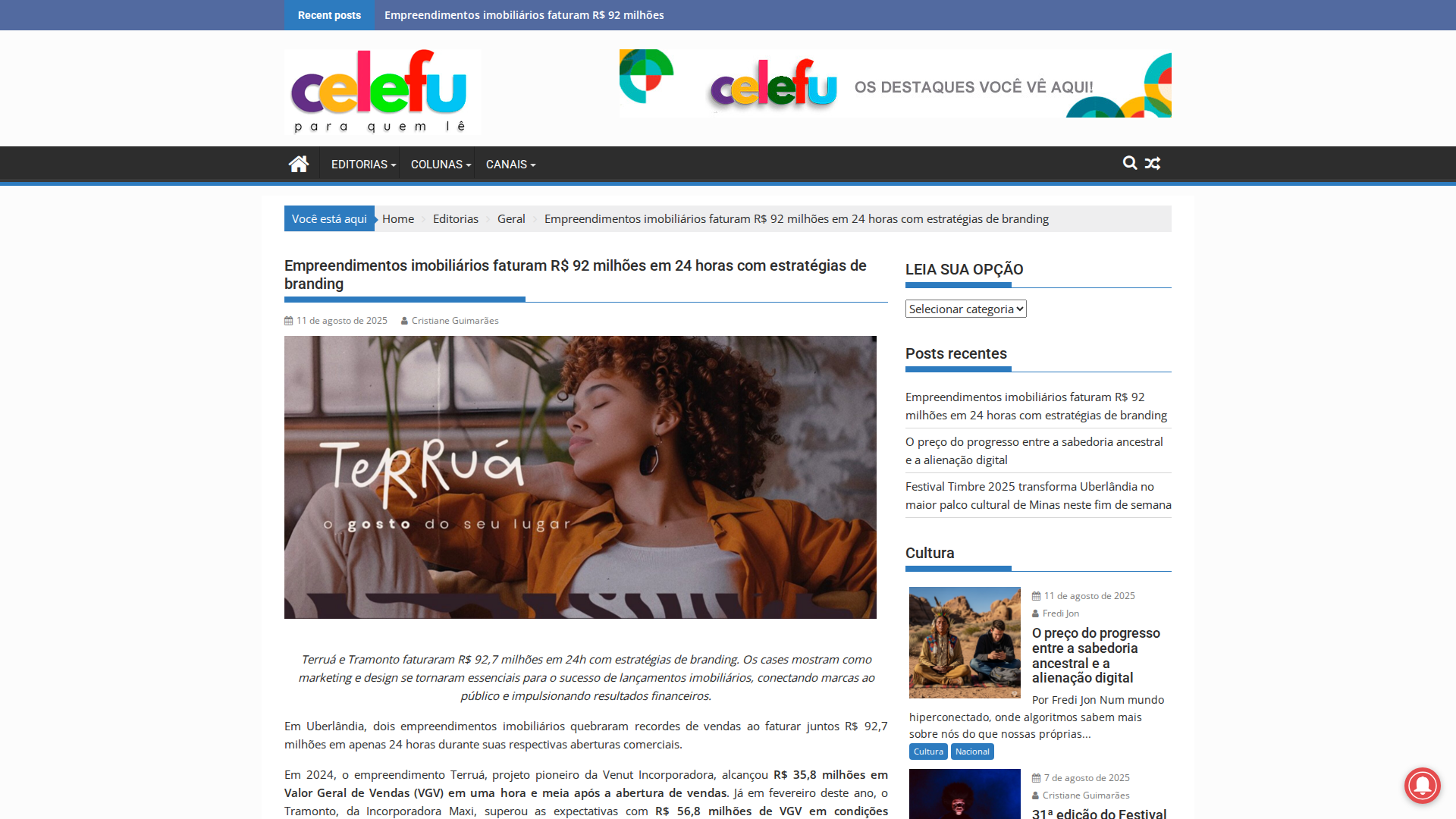 Noticia de Celefu