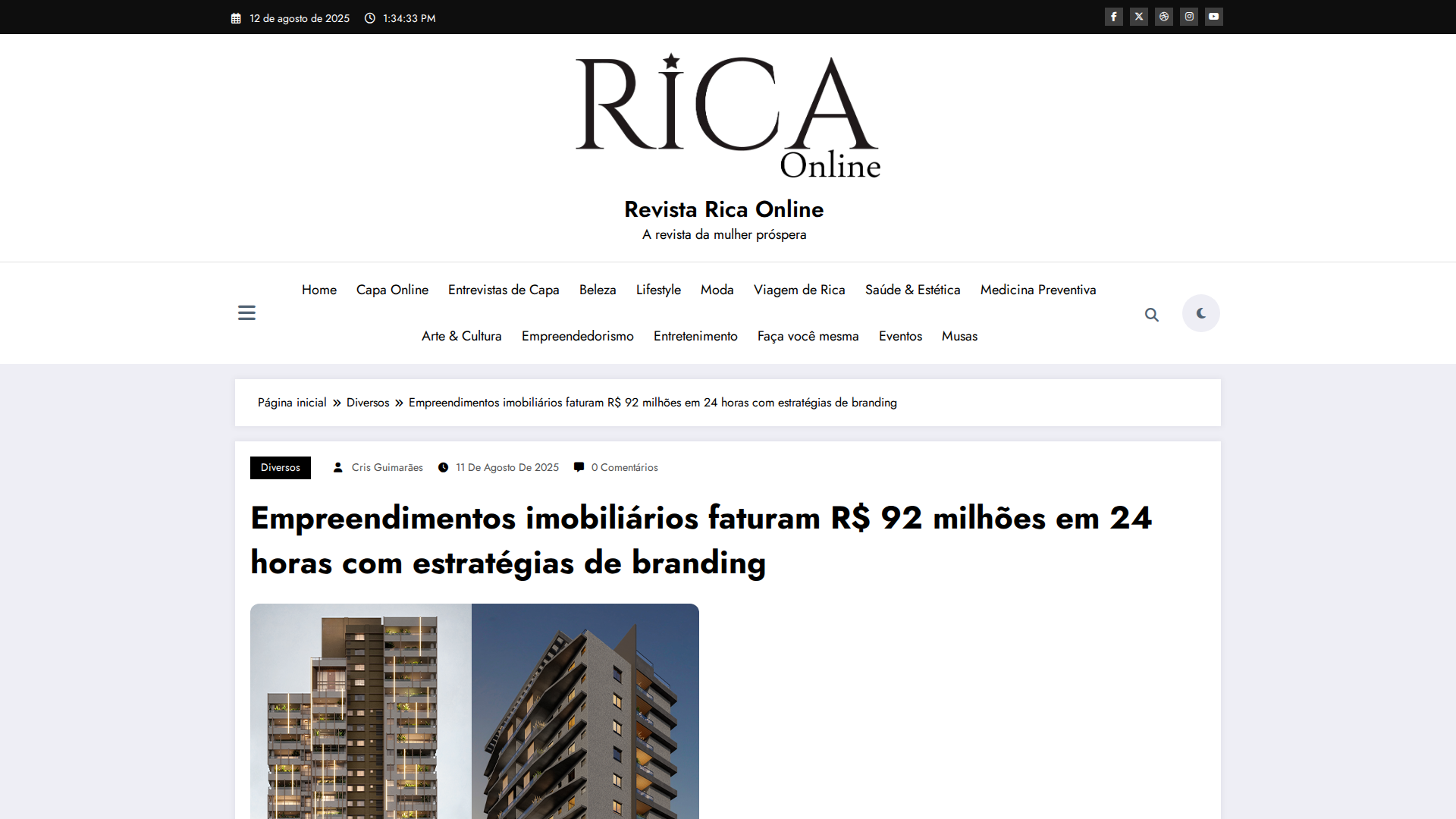 Noticia de Revistaricaonline